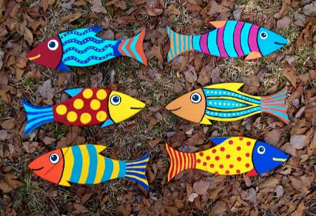 Painted Wood Fish - Sopchoppy Florida